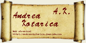 Andrea Kotarica vizit kartica